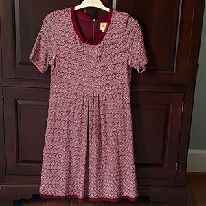 Anthropologie Maeve Red and White Casual Dress